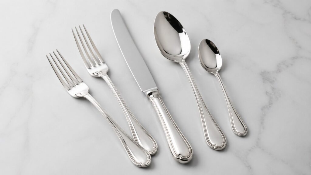 Silber reinigen – professionelle Pflege von Silberbesteck und empfindlichen Metalloberflächen.