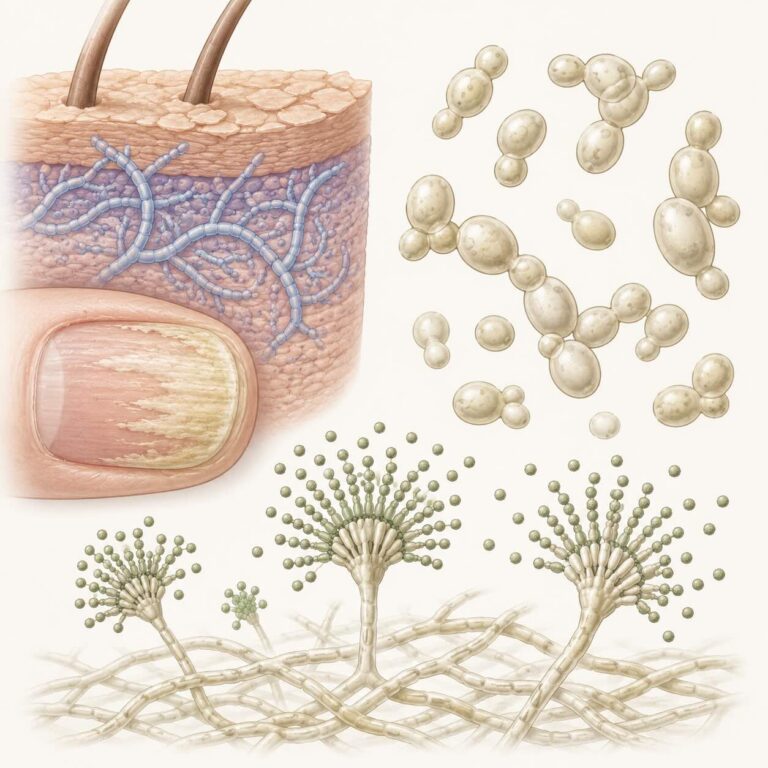 Pilzarten- Dermatophyten, Hefen und Schimmelpilze