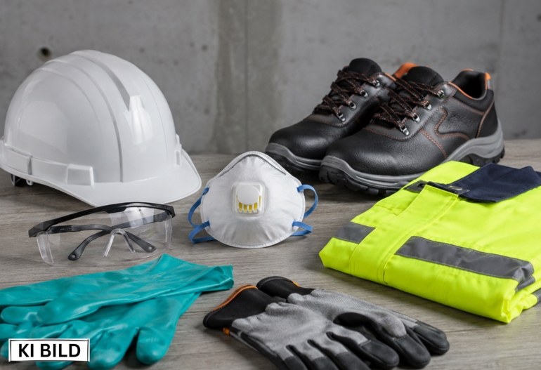 Schutzausrüstung für sichere Arbeiten bei der Baureinigung