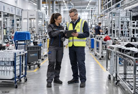 Fachgerechte Beurteilung von Verschmutzungen an einer Produktionsanlage vor der Industriereinigung